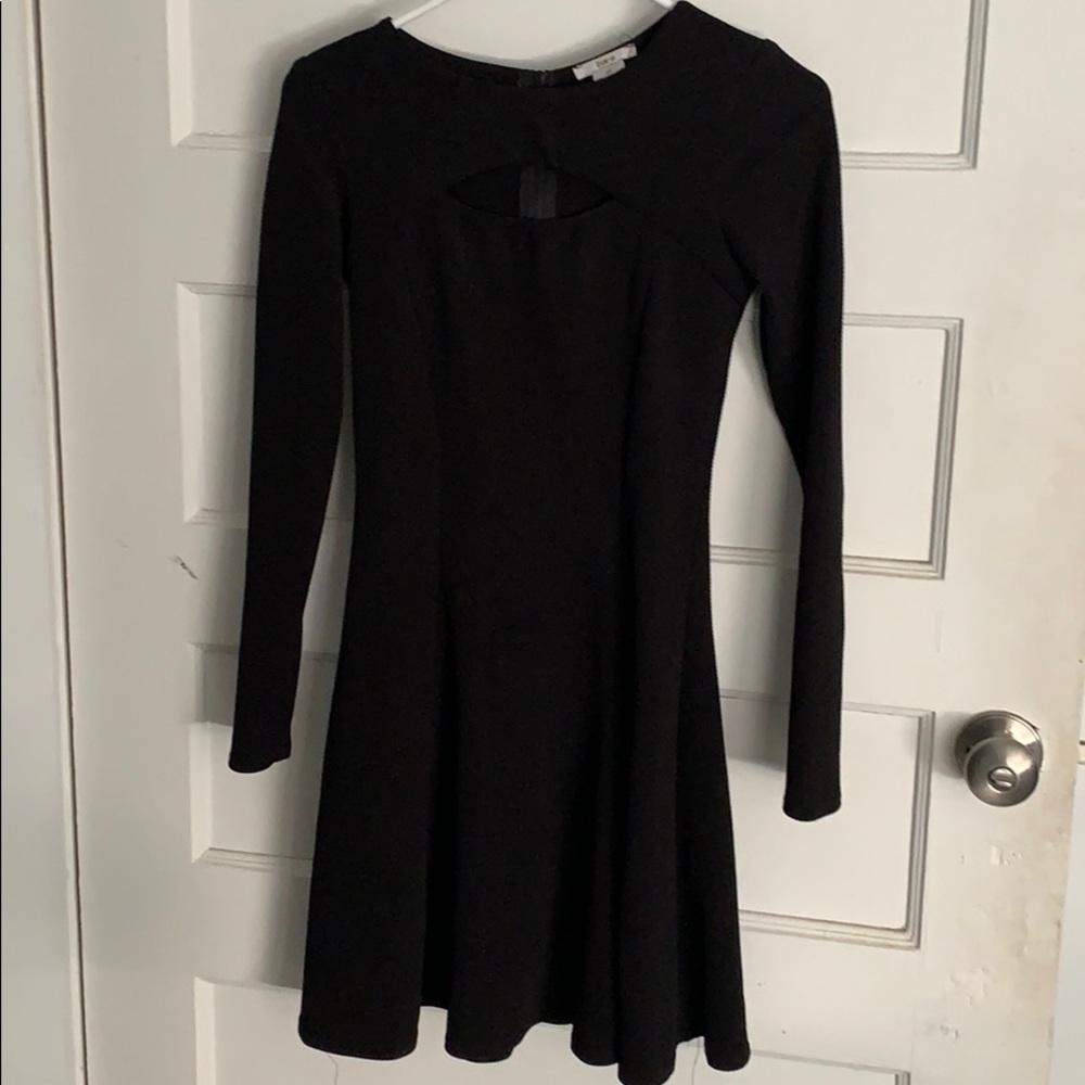 A line little black dress with neck detail!
